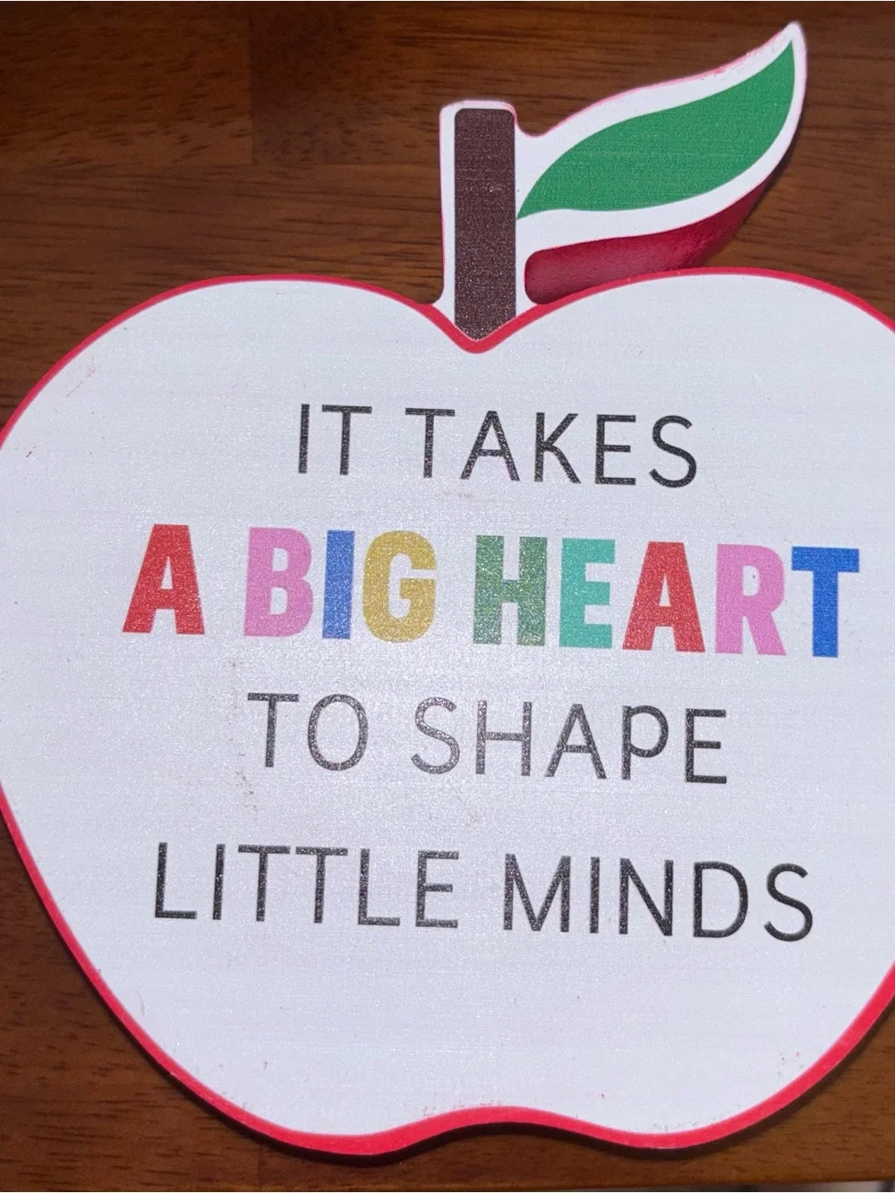 Marshalls Apple Wall Decor in White, Red, Green with Multicolor Lettering